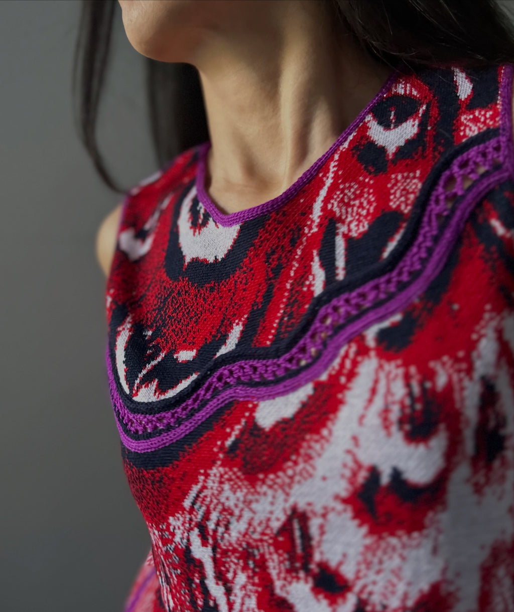 Asymmetric Sleeveless Top Hand Made One-Of-A-Kind