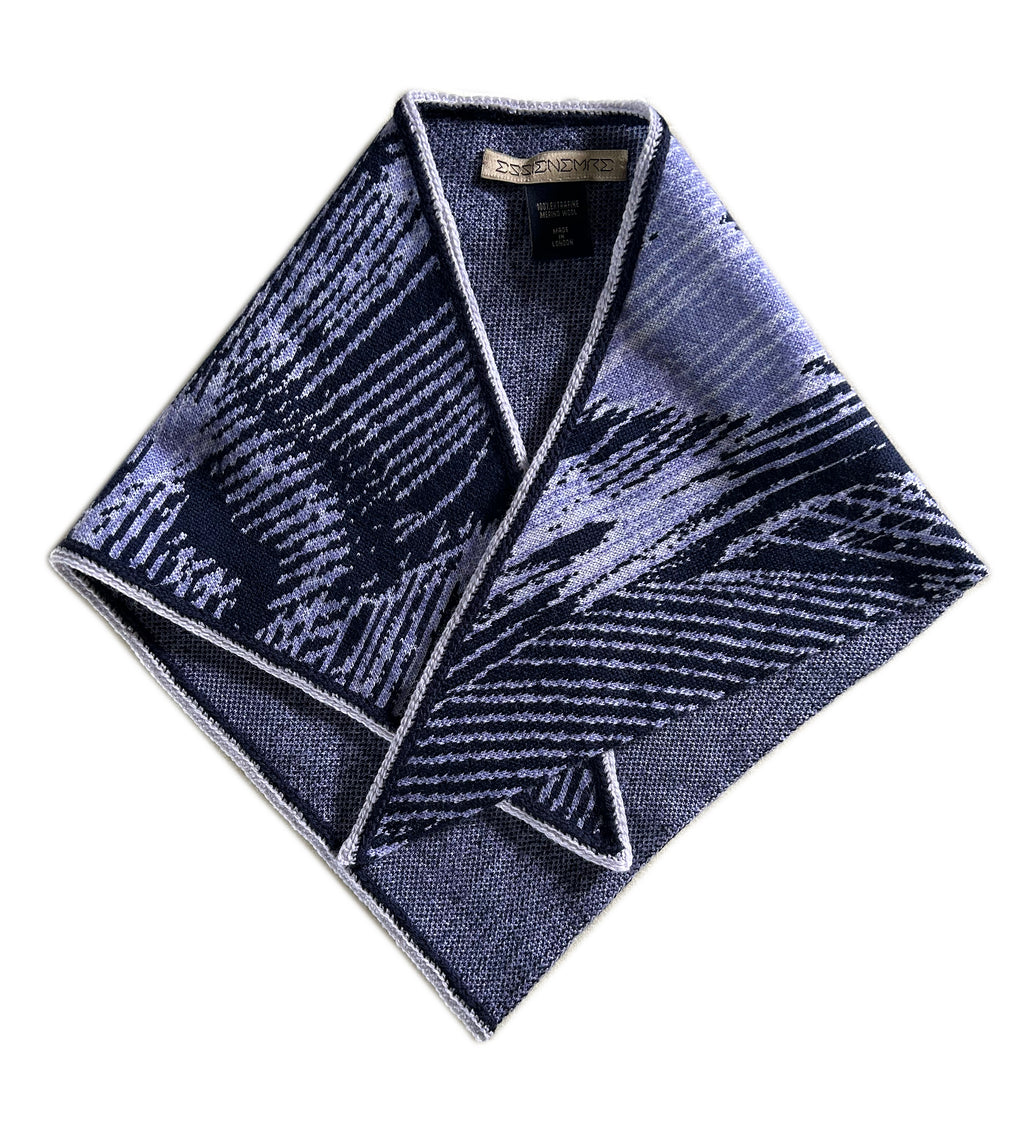 Neckerchief Navy White Hand Made One-Of-Kind