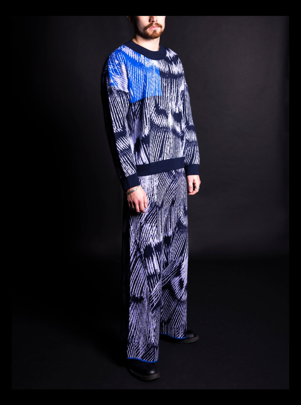 Alatus Blue Pattern Jumper