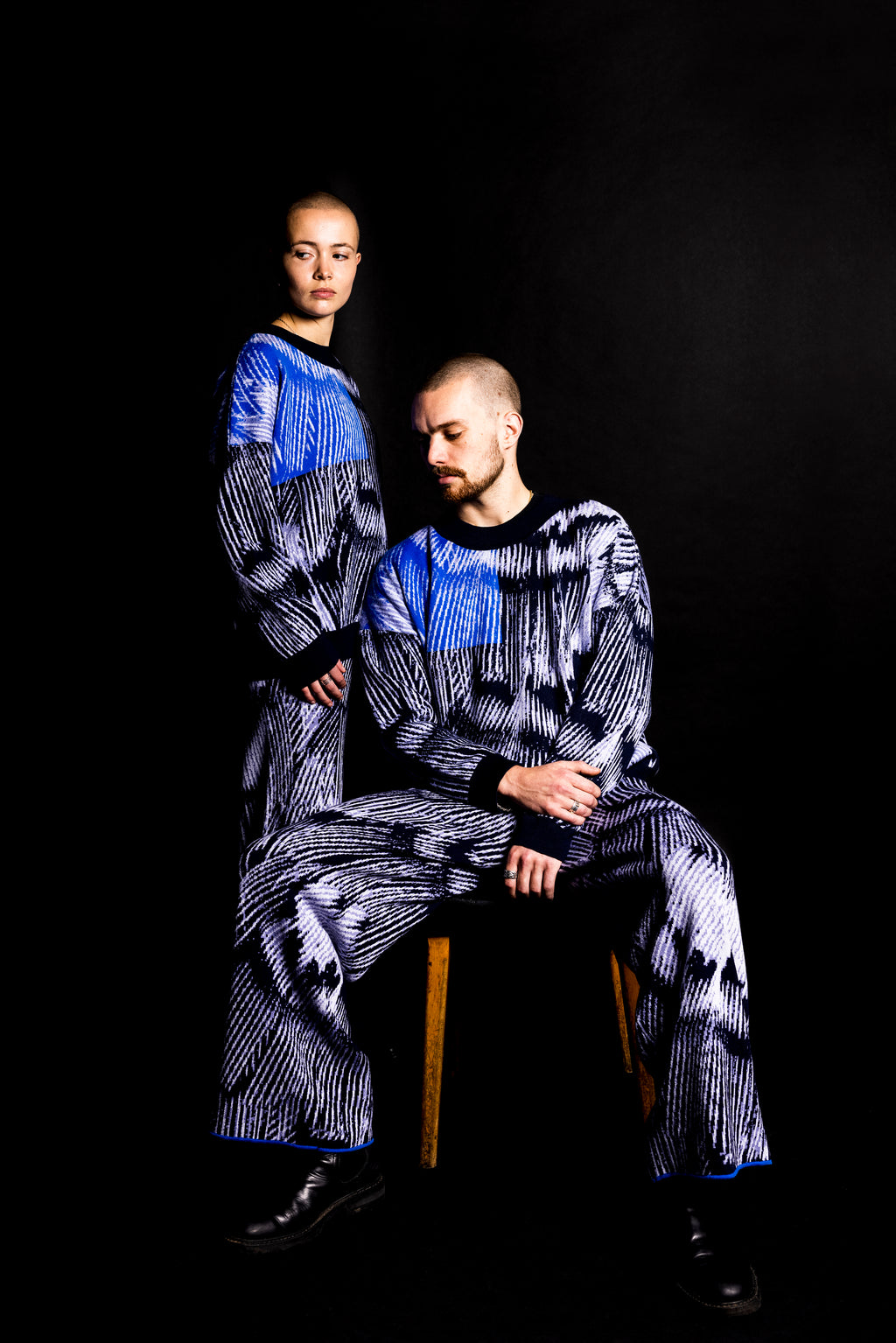 Alatus Blue Pattern Jumper