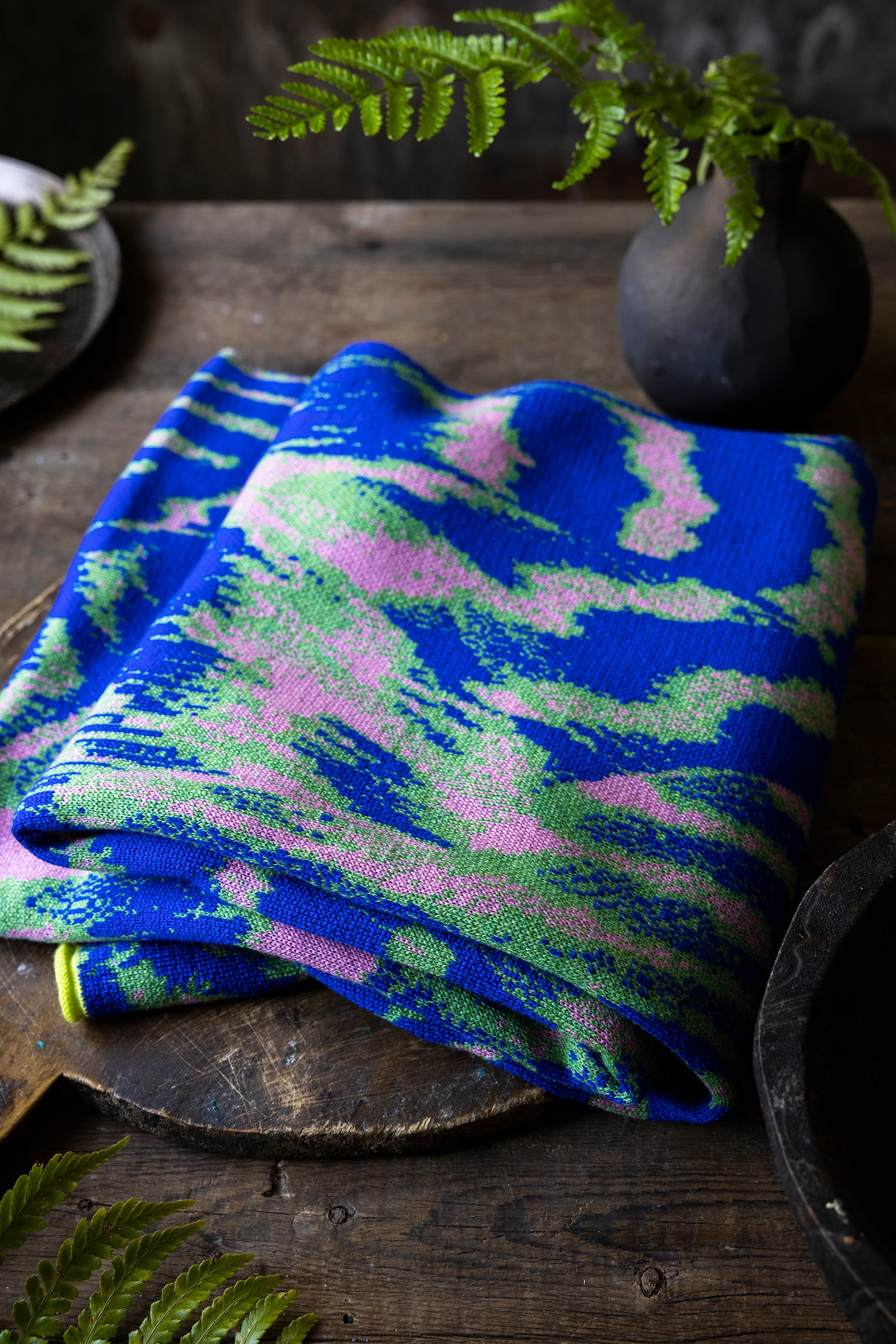 Avery Green Pink Pattern Scarf