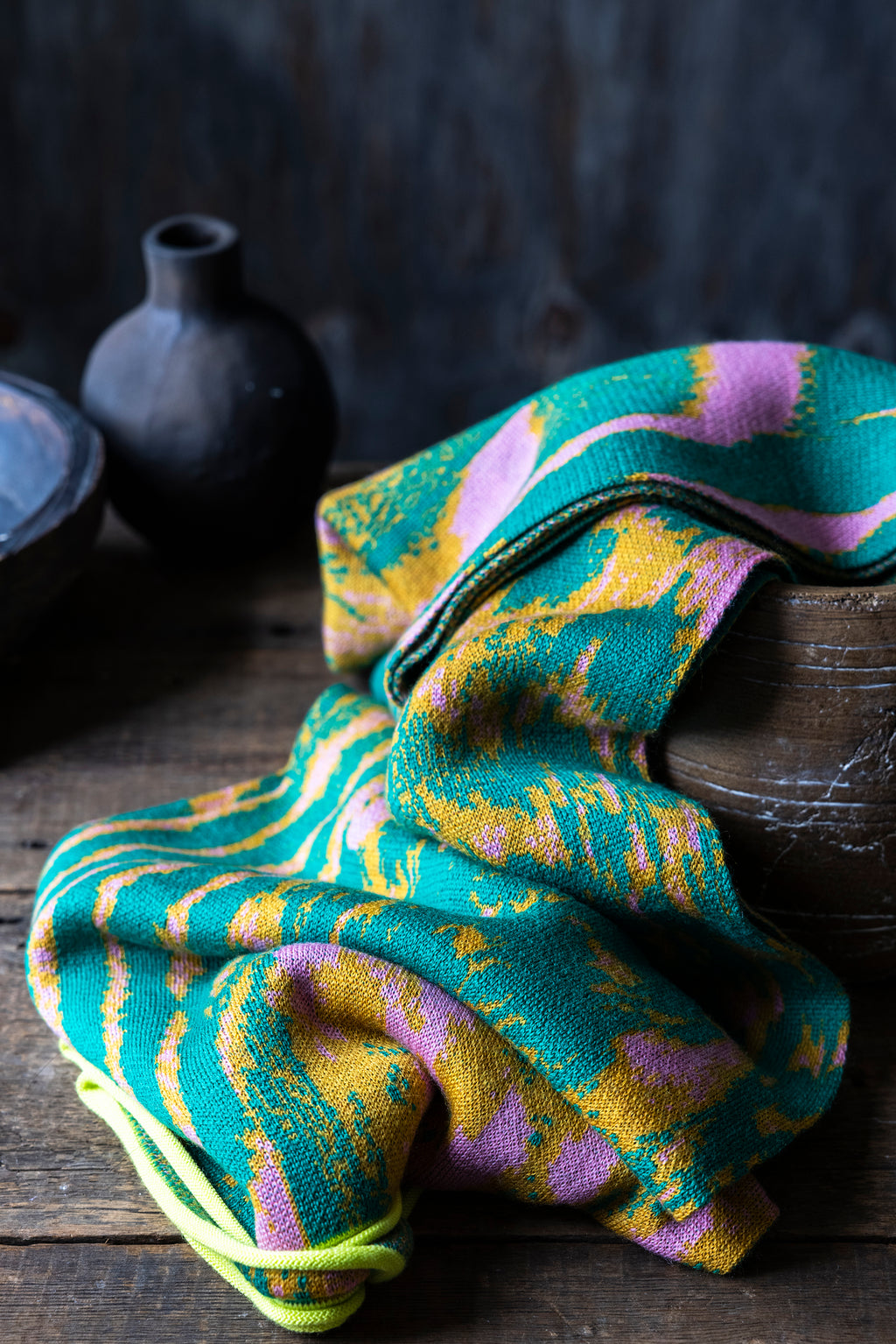 Avery Green Sand Pattern Scarf