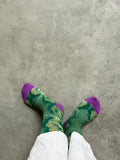Socks Pavo Pattern Green Purple