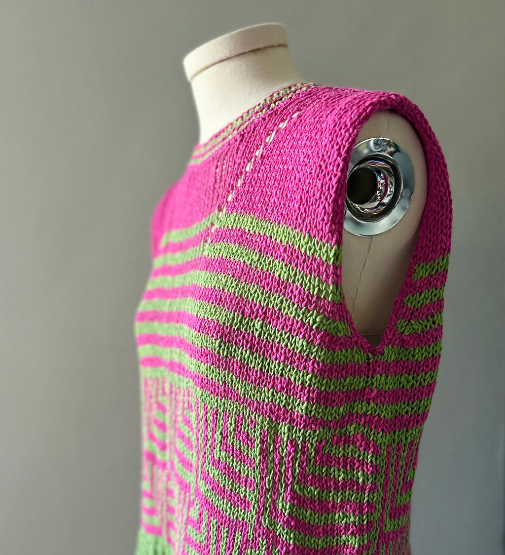 Luna Knitted Stripe Pattern Tank