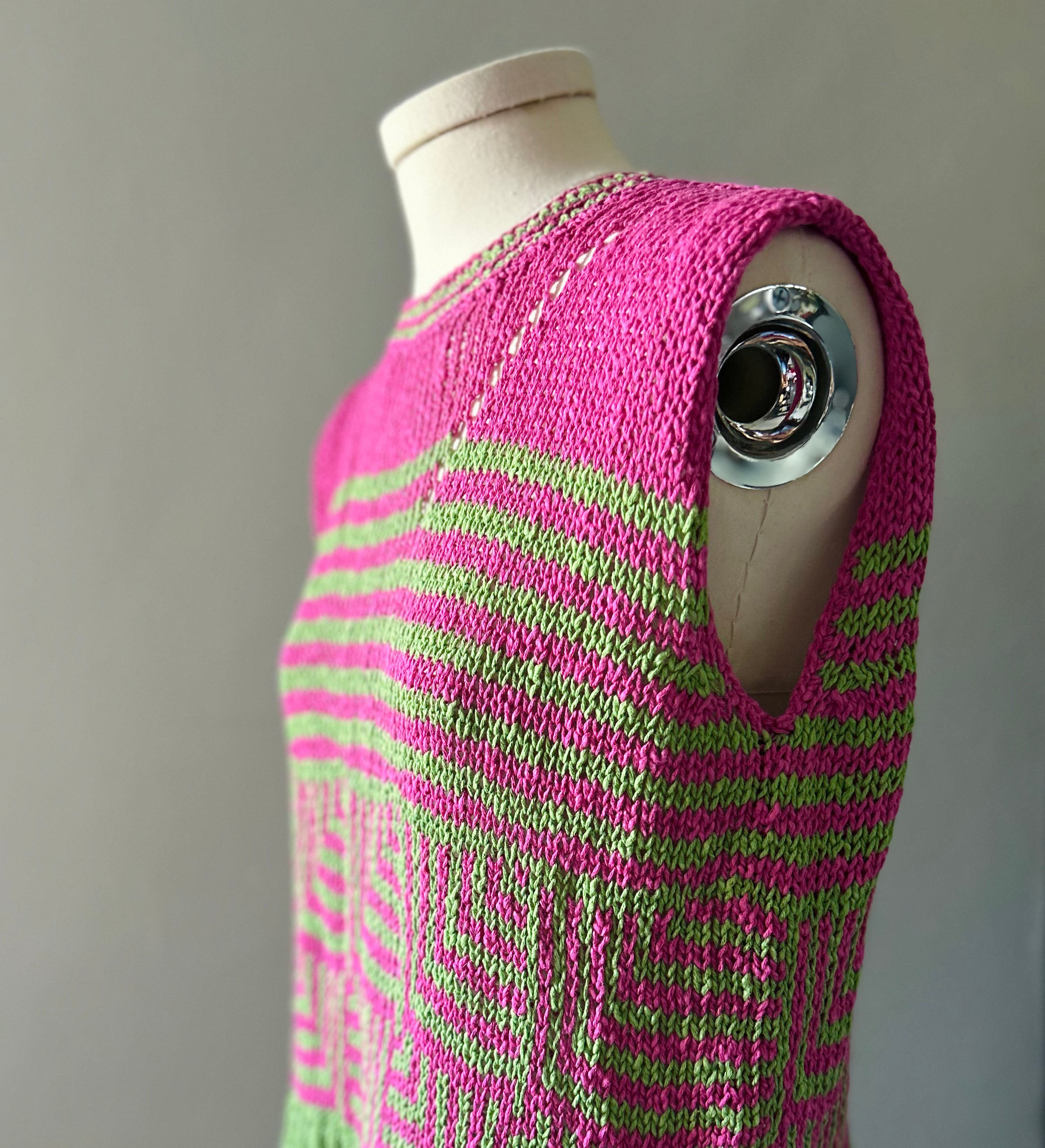 Luna Knitted Stripe Pattern Tank