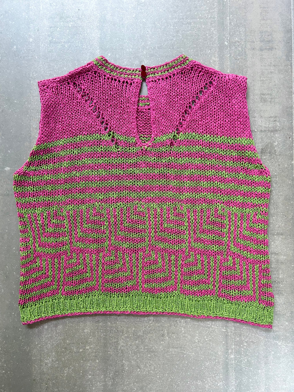 Luna Knitted Stripe Pattern Tank