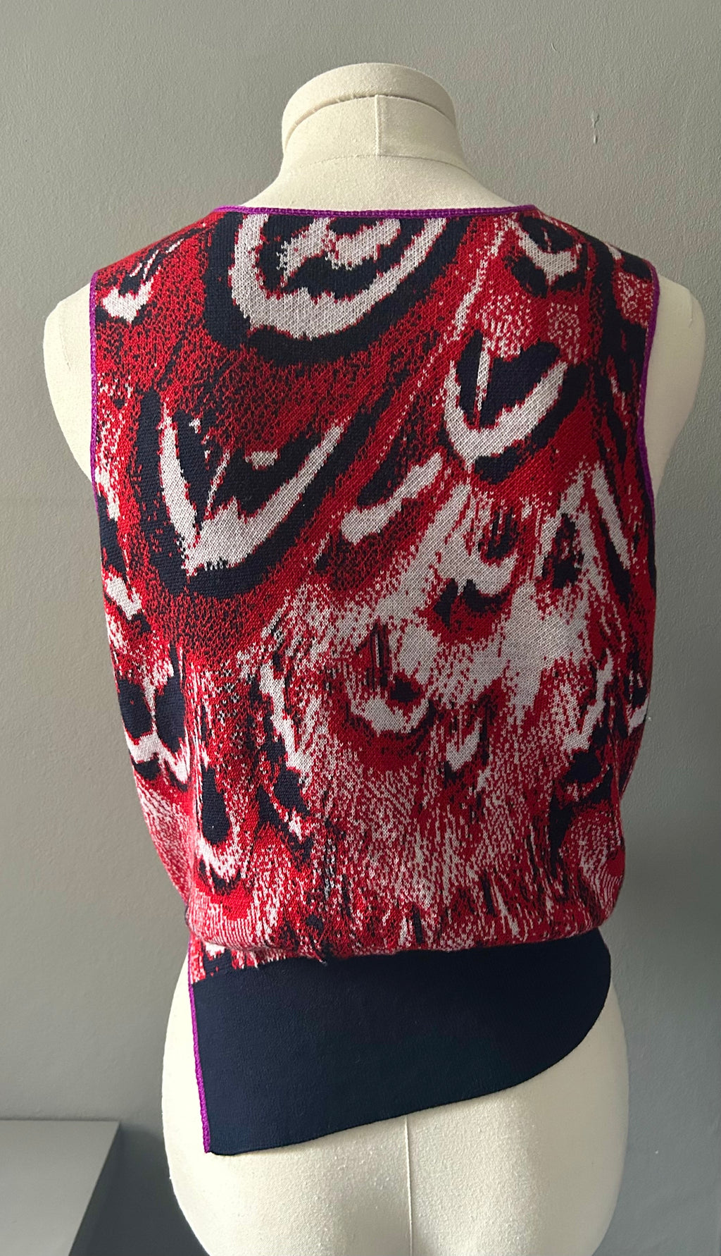 Asymmetric Sleeveless Top Hand Made One-Of-A-Kind