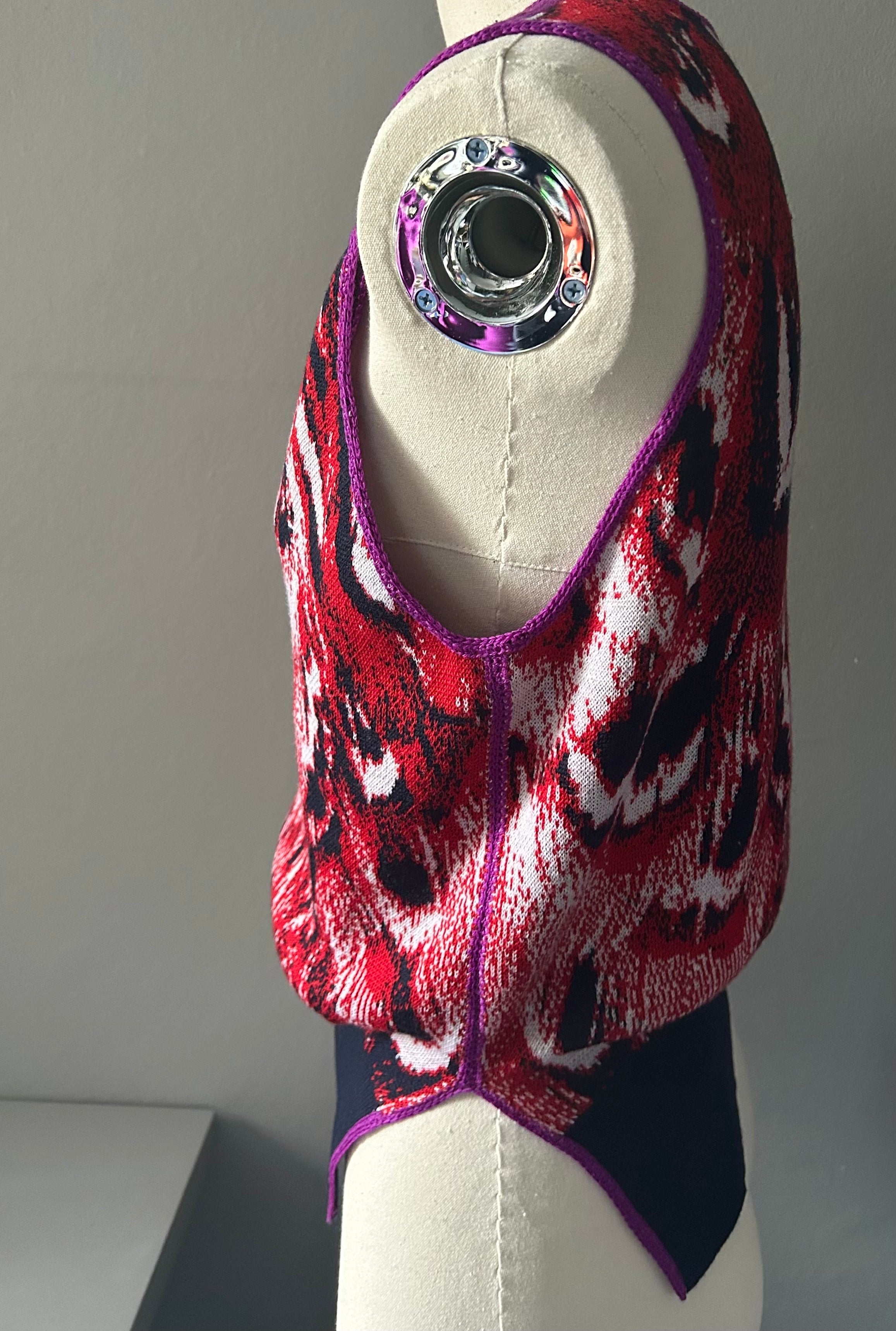 Asymmetric Sleeveless Top Hand Made One-Of-A-Kind