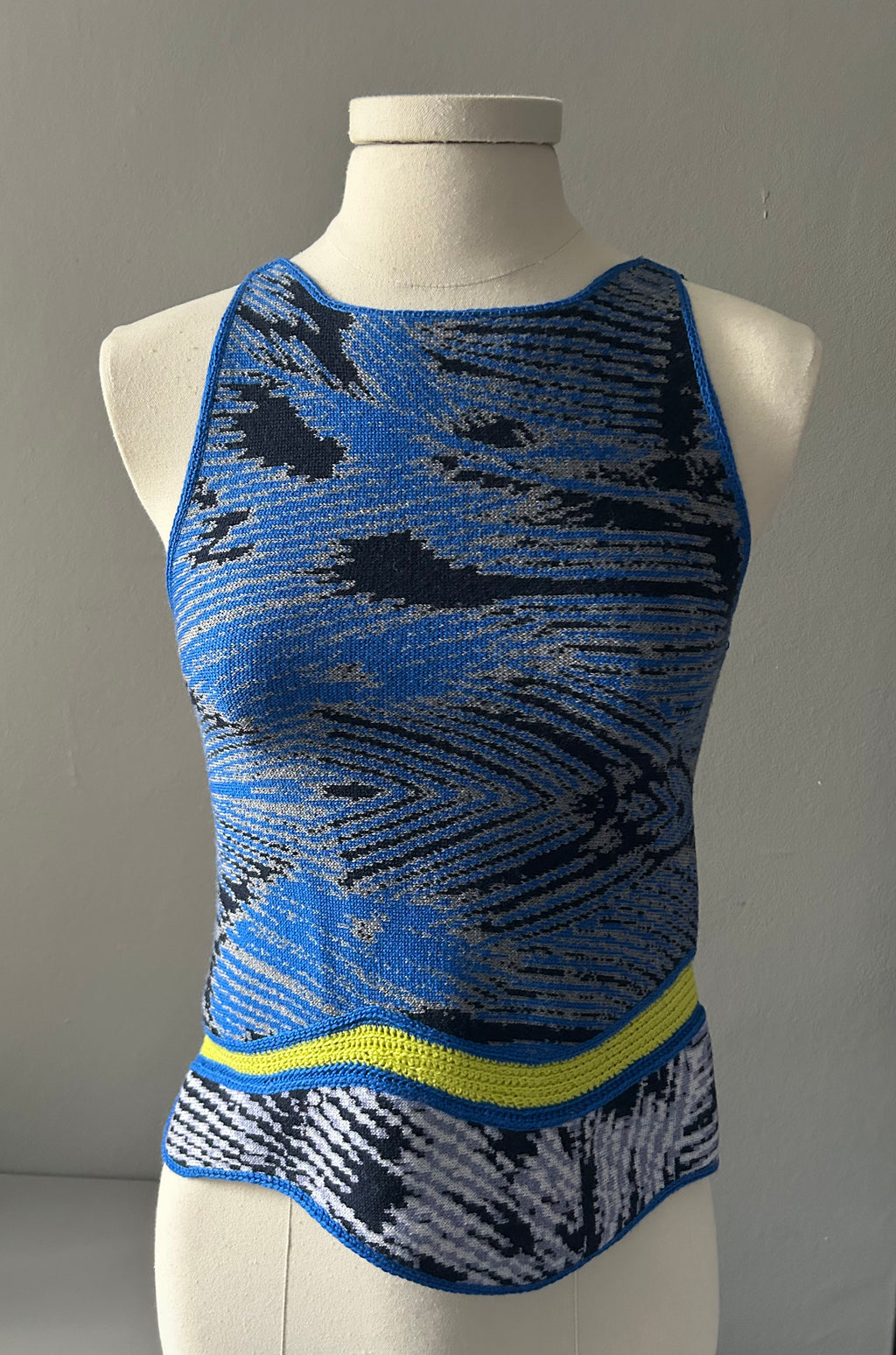 Wave Sleeveless Top Hand-Made One-Of-A-Kind