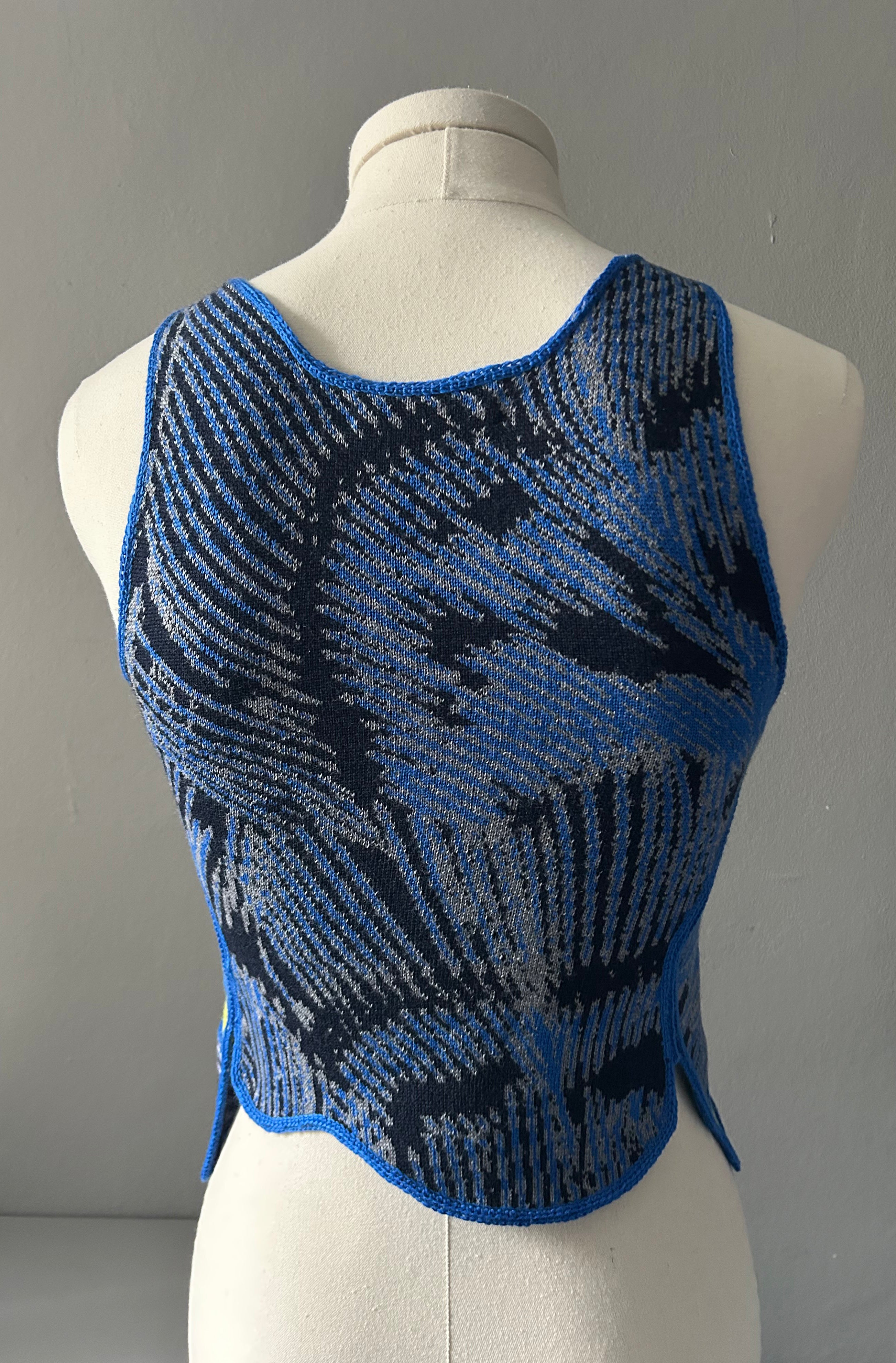 Wave Sleeveless Top Hand-Made One-Of-A-Kind