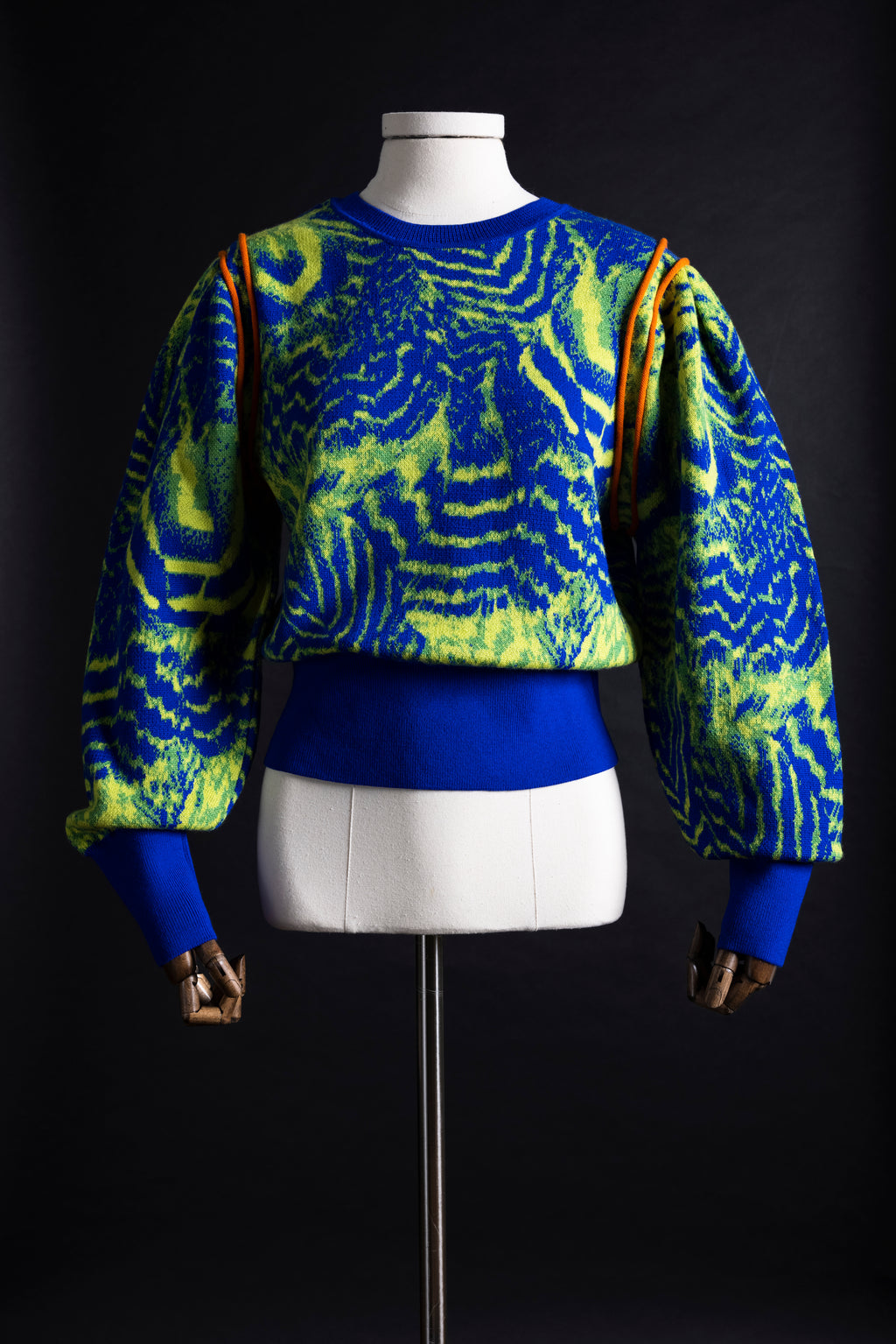Alis Green Citrus Pattern Jumper