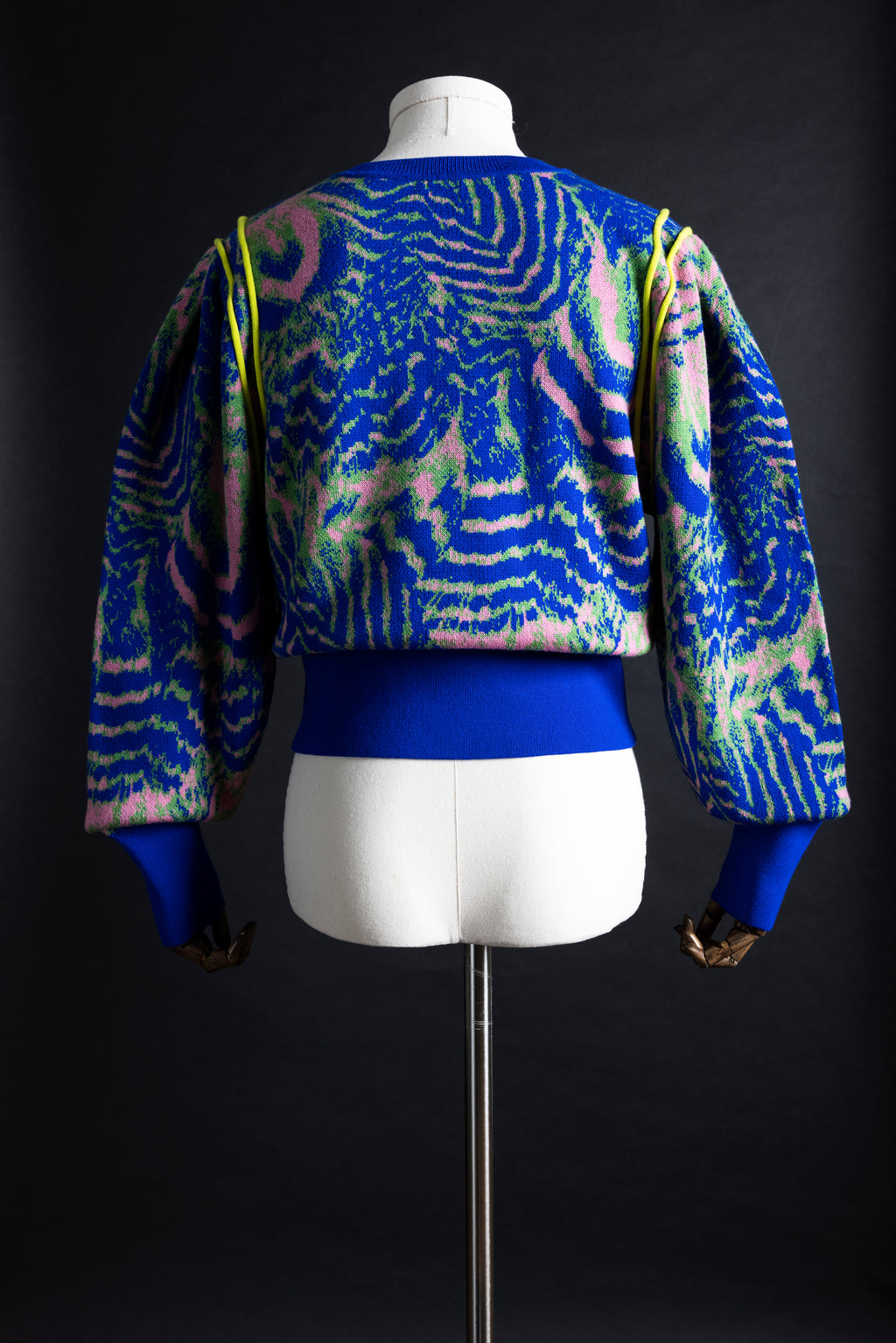 Alis Green Pink Pattern Jumper