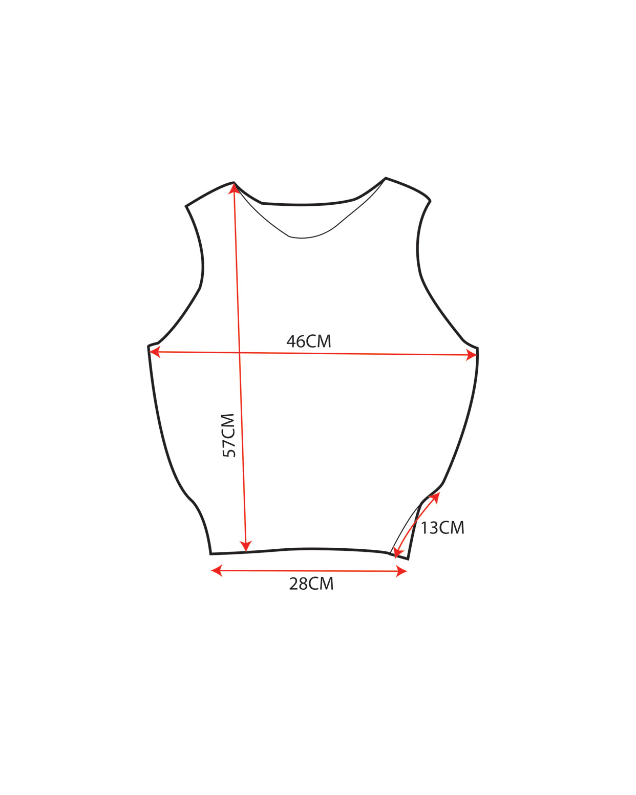 Asymmetric Sleeveless Top Hand Made One-Of-A-Kind