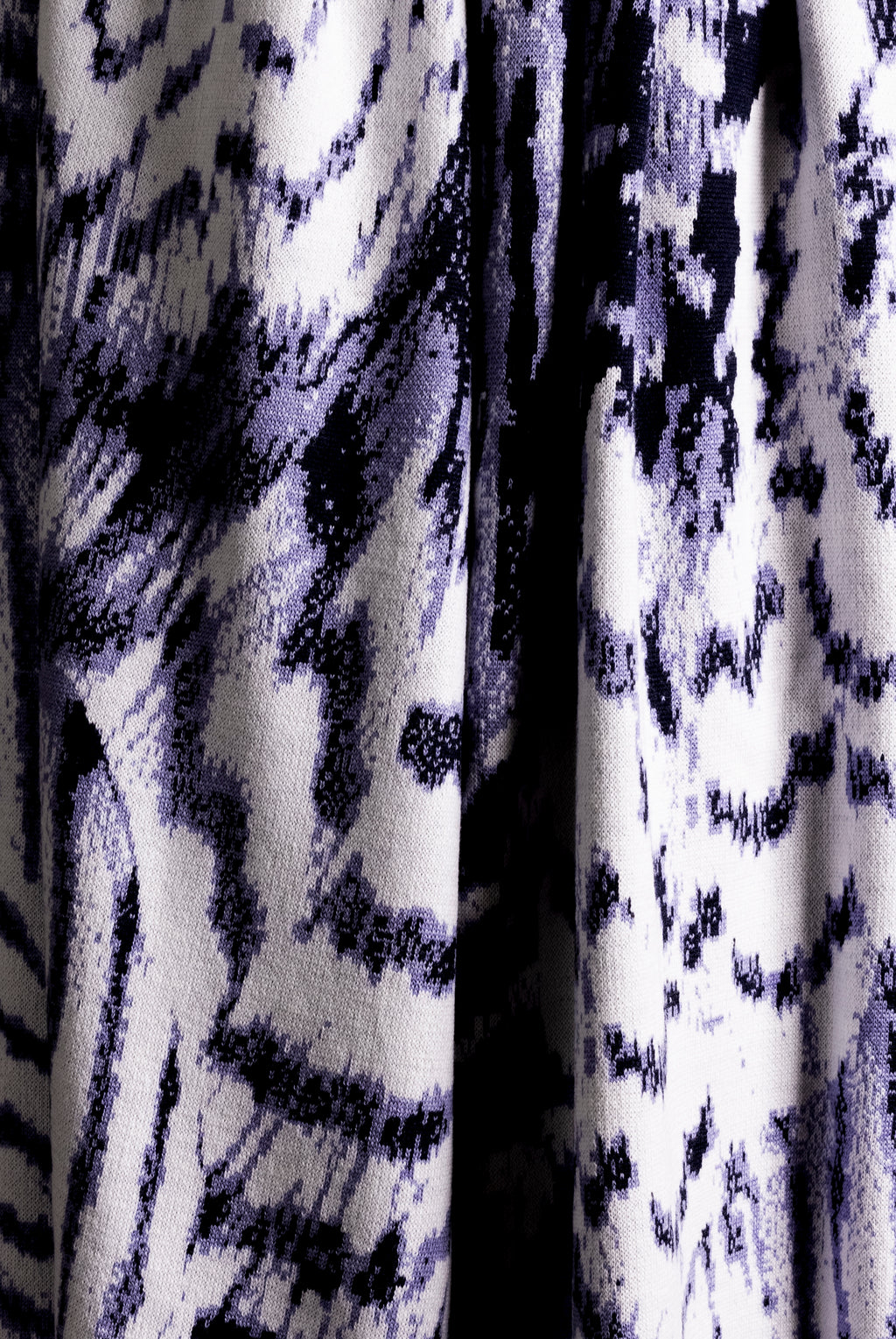 Avery White Navy Pattern Scarf