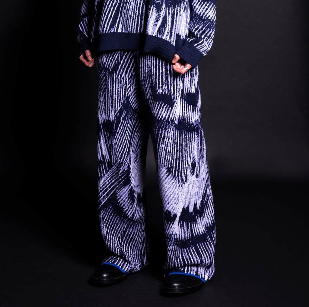 Arden Blue Pattern Trousers