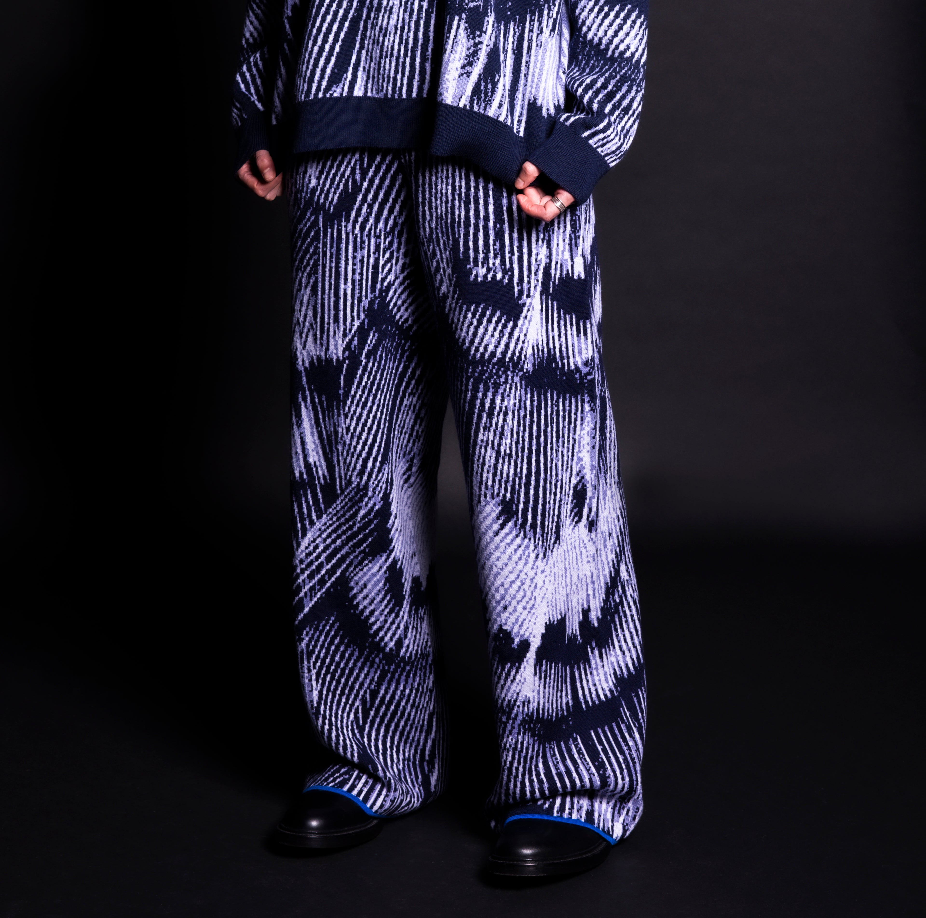 Arden Blue Pattern Trousers