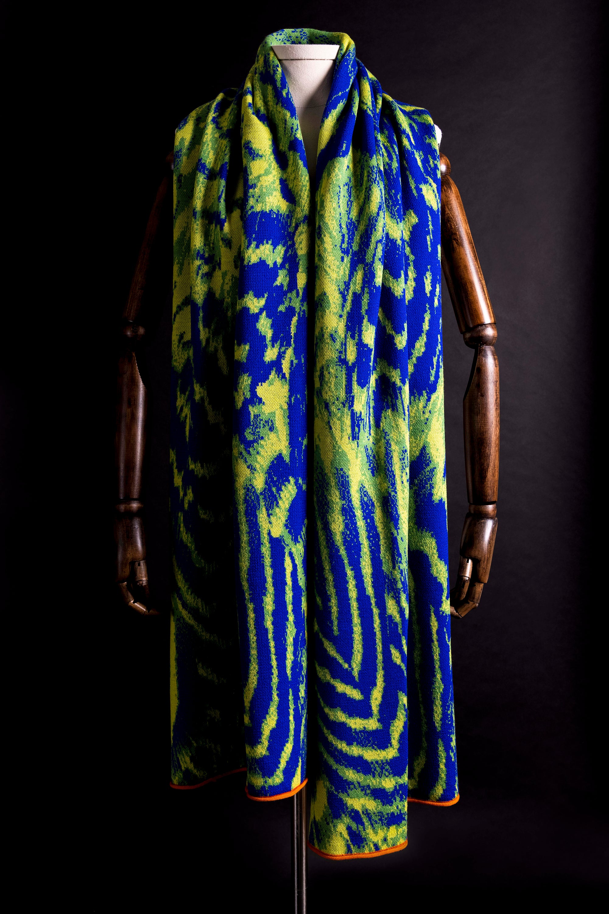 Avery Green Citrus Pattern Scarf