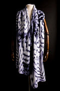 Avery White Navy Pattern Scarf
