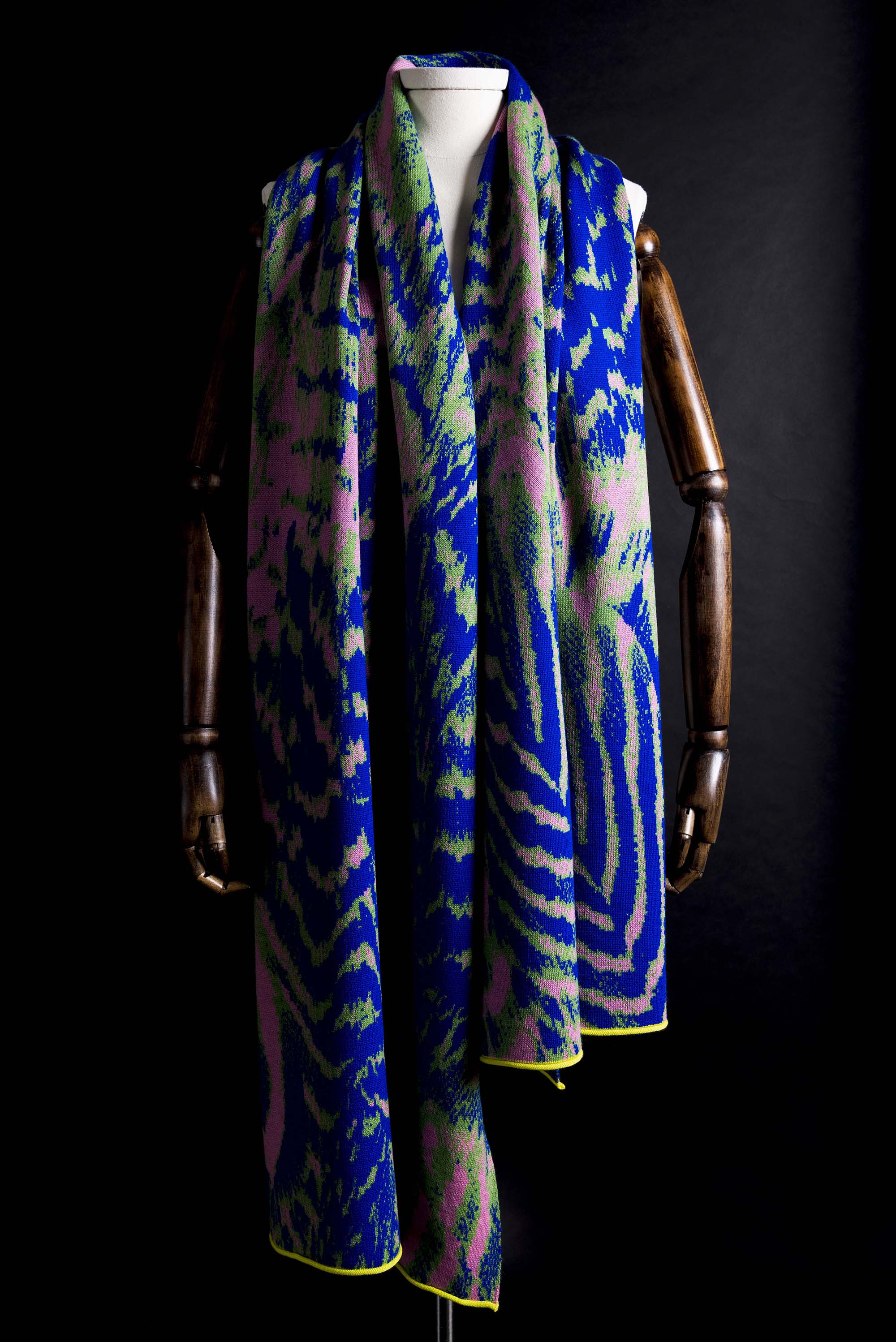 Avery Green Pink Pattern Scarf