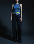 Wave Sleeveless Top Hand-Made One-Of-A-Kind