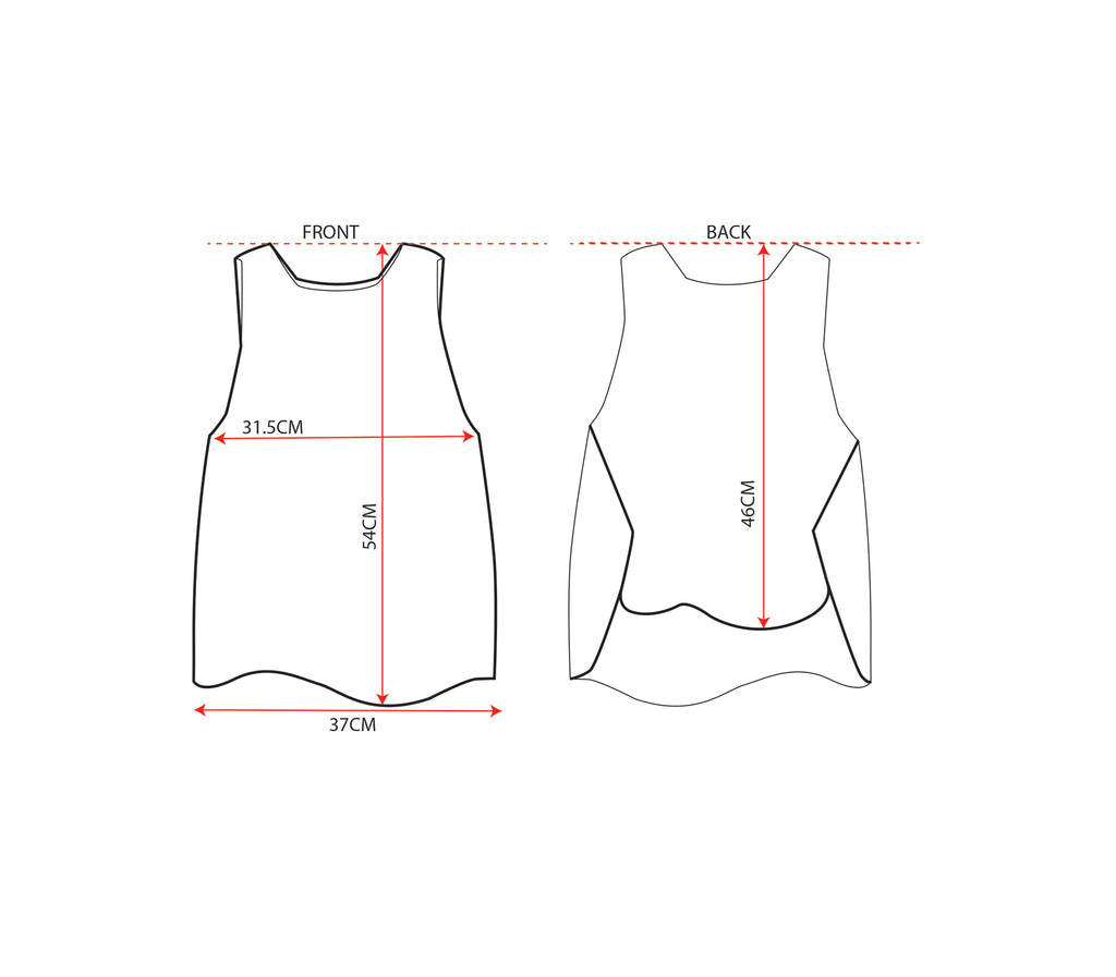 Wave Sleeveless Top Hand-Made One-Of-A-Kind