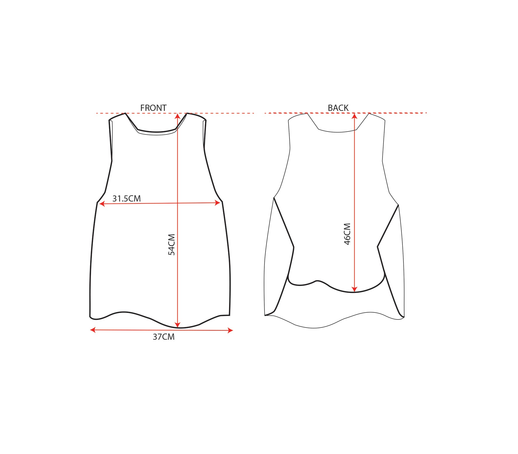 Wave Sleeveless Top Hand-Made One-Of-A-Kind